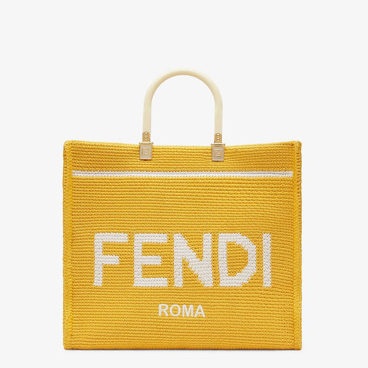 Fendi Cotton Crochet Shopper