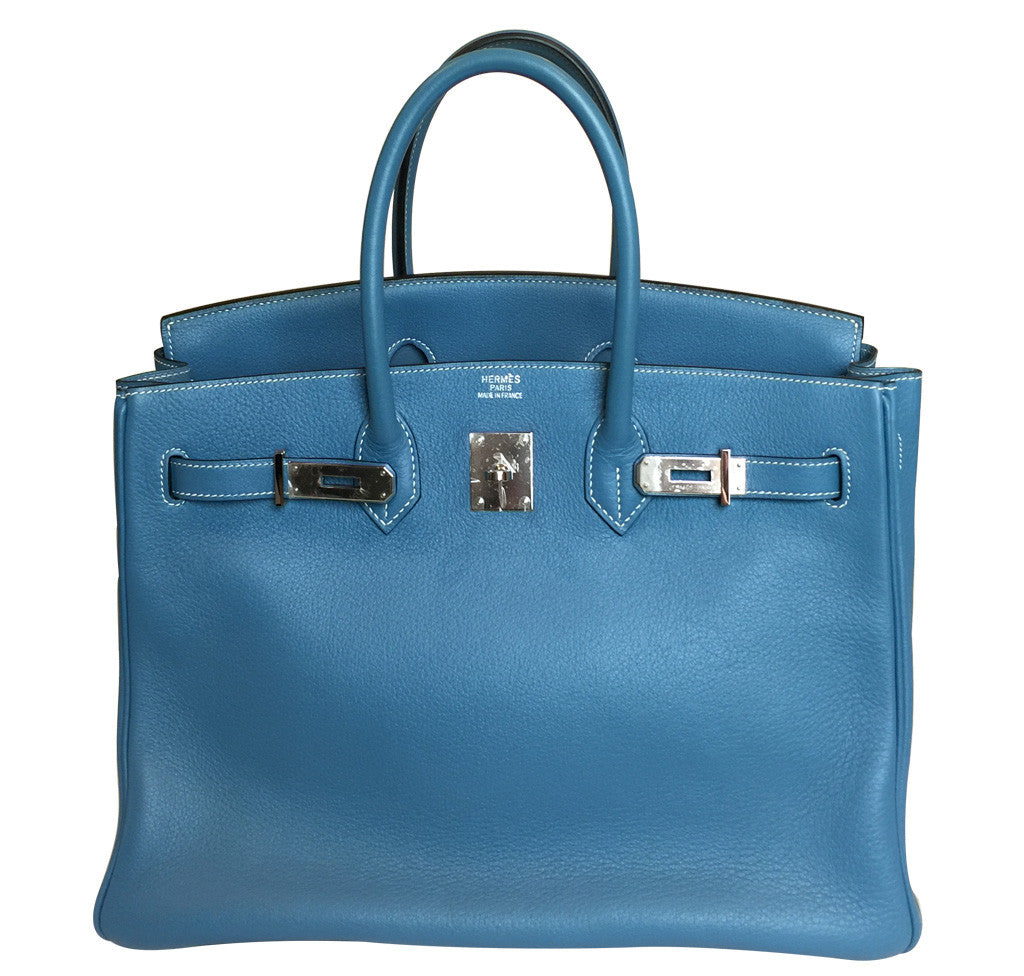 Hermès Blue Jean Birkin 35cm Bag PHW