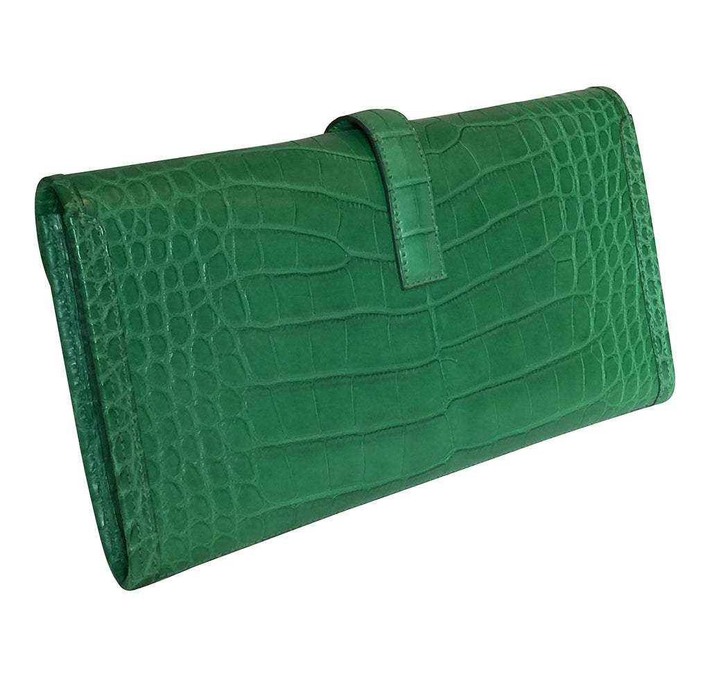 Hermès Jige Elan 29 Clutch Alligator Matte Bag