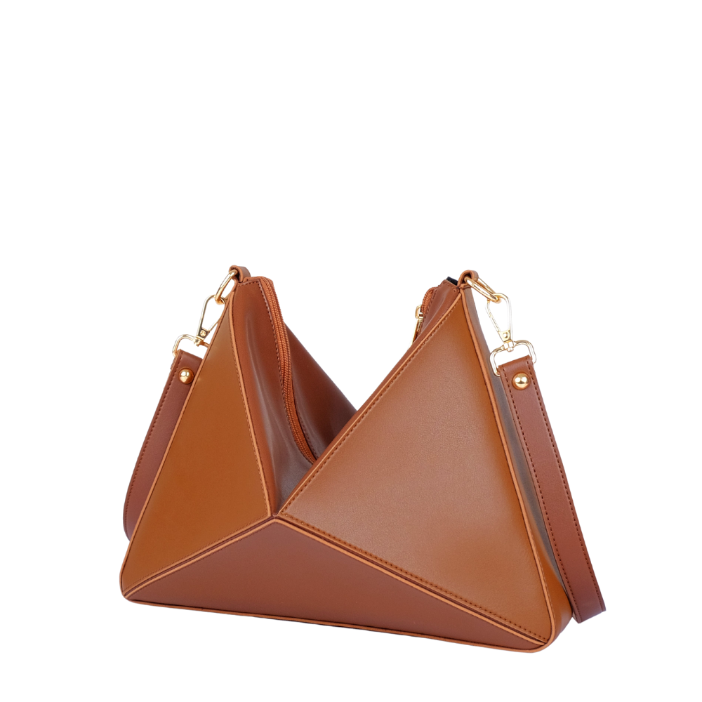 Zelosstyle Brown triangle flex bag