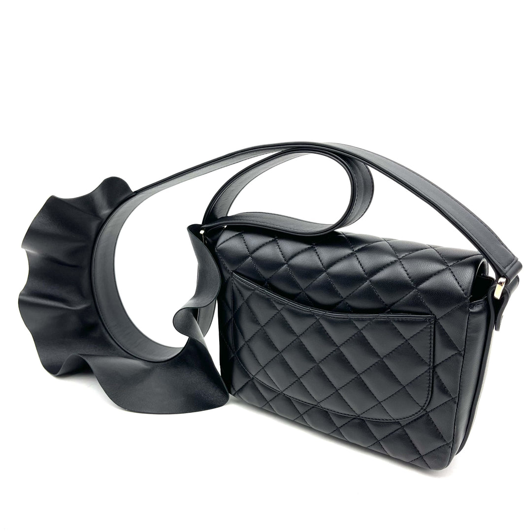 CHANEL Calfskin Quilted Bolero De Chanel Flap Bag Black