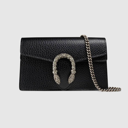 Dionysus leather super mini bag Black leather