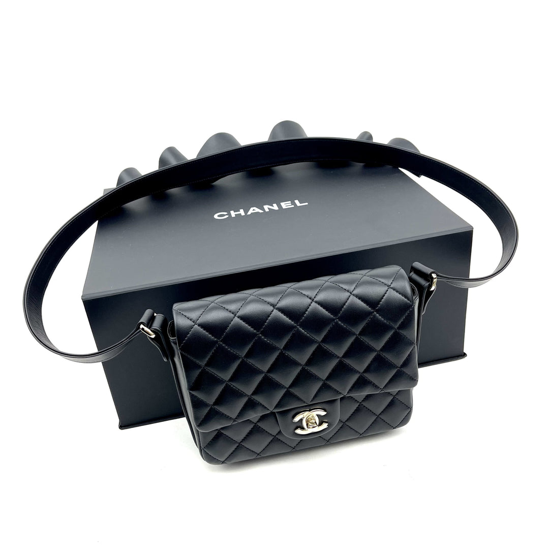 CHANEL Calfskin Quilted Bolero De Chanel Flap Bag Black