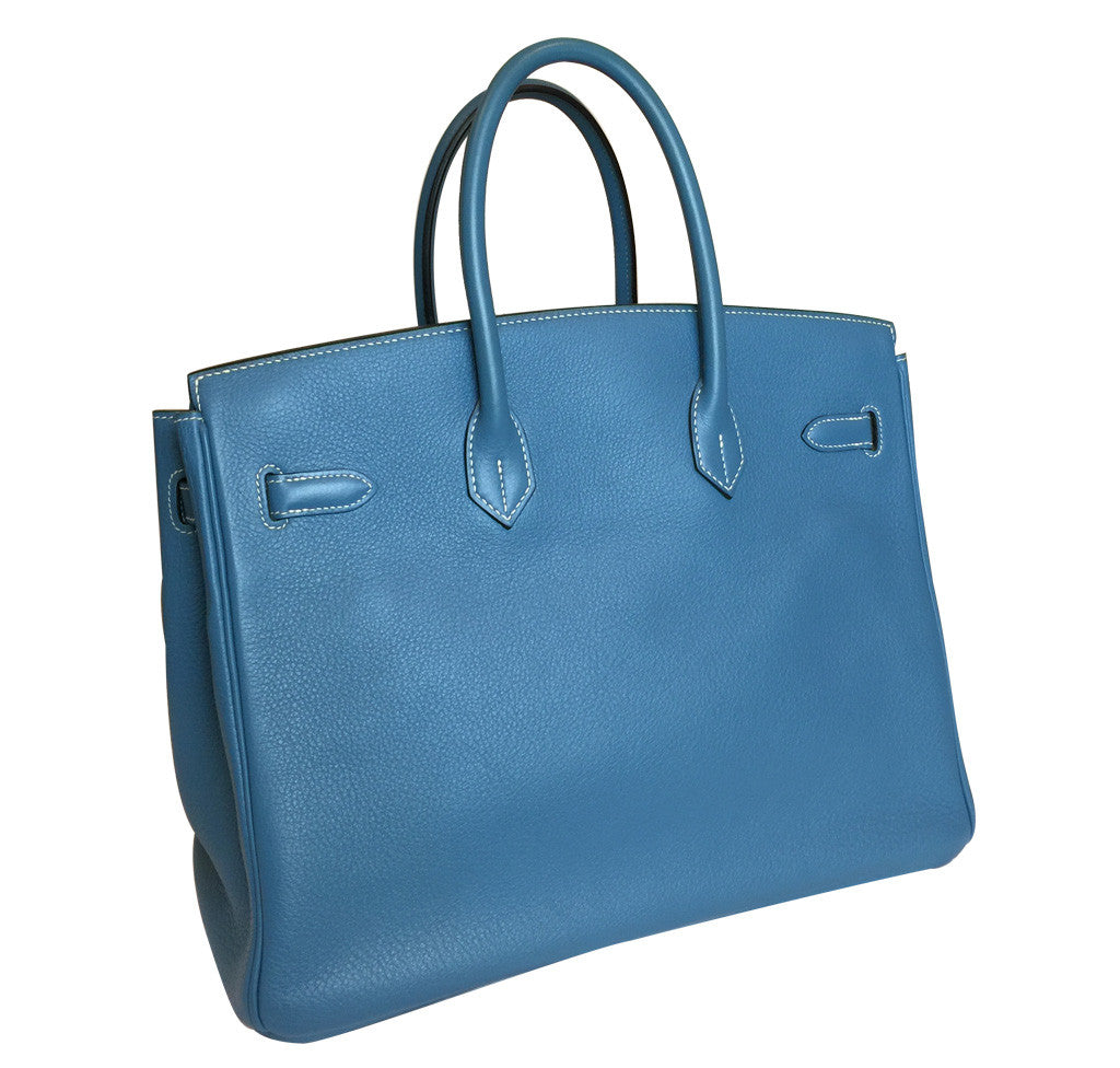 Hermès Blue Jean Birkin 35cm Bag PHW