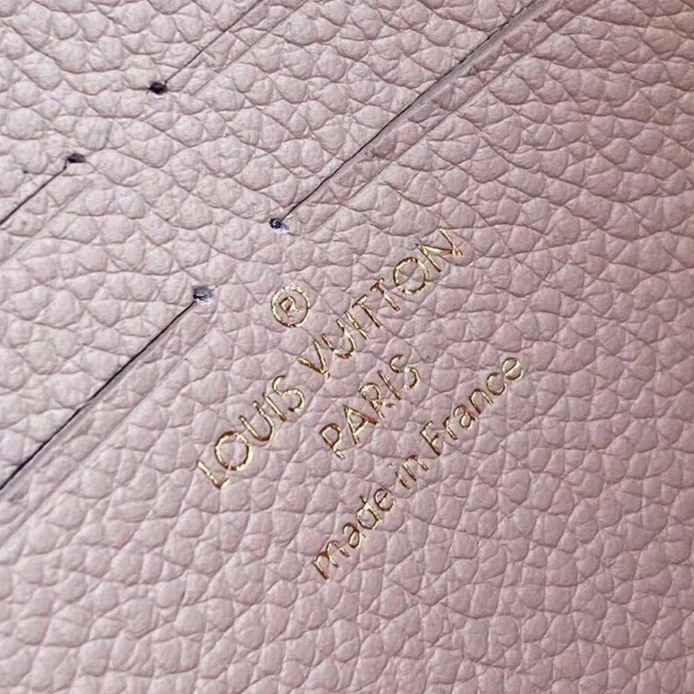 Louis Vuitton Twist Chain Wallet Light Pink Grain Leather