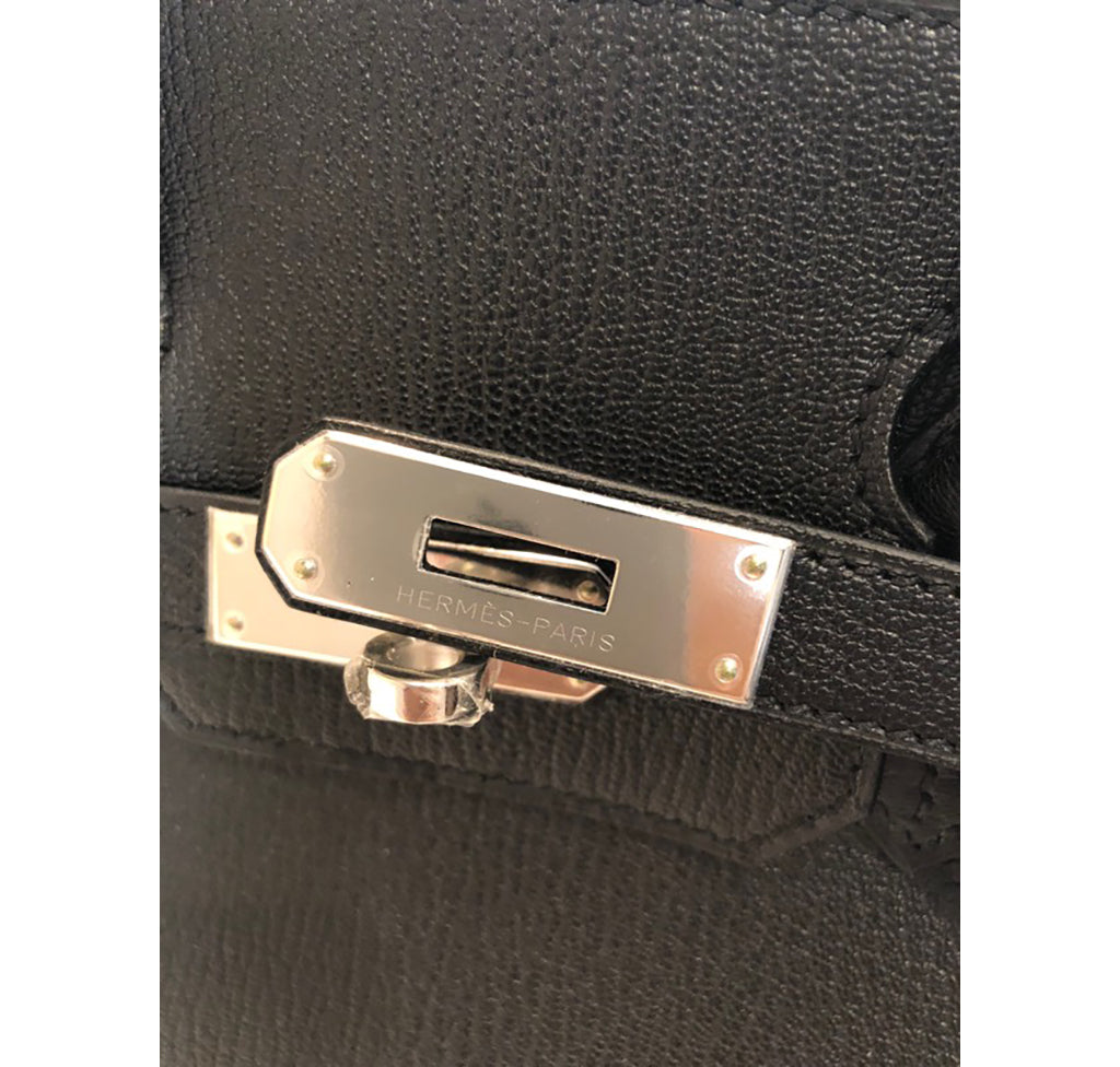 Hermès Birkin 30 Special Order Black/Gris Chevre PHW