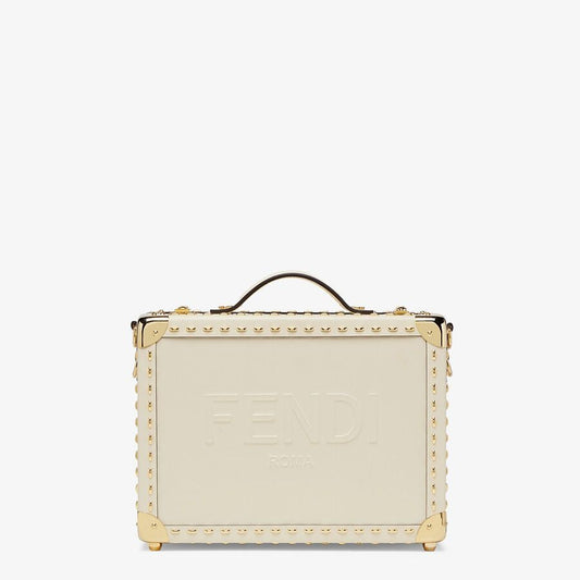 Fendi Small White Leather Suitcase