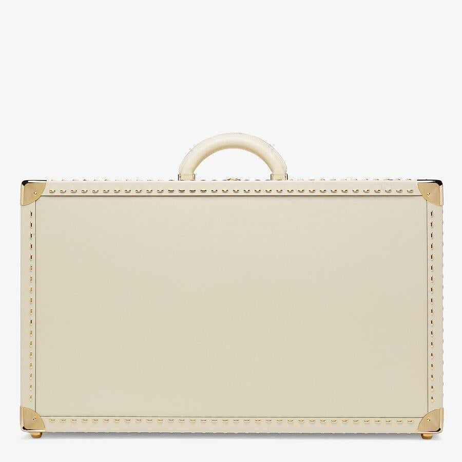 Fendi Large White Leather Suitcase