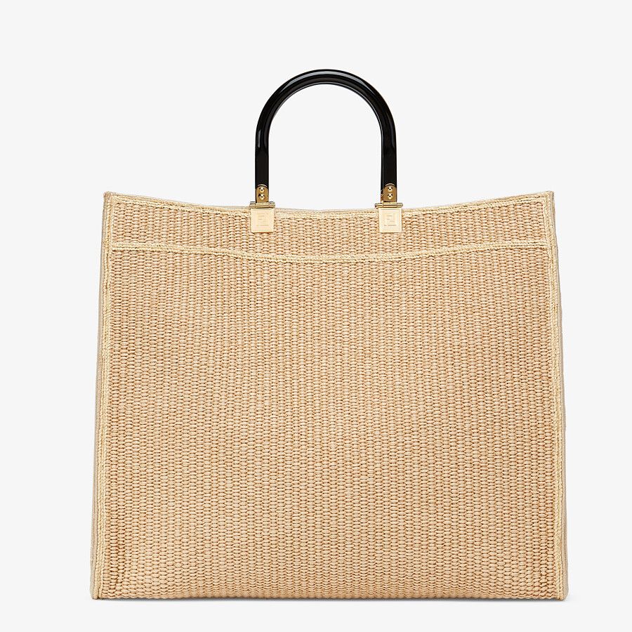 Fendi Large Woven Straw Shopper