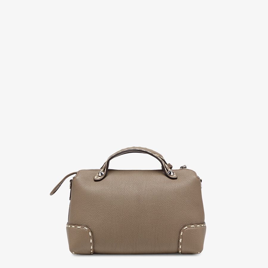 Fendi Full Grain Leather Boston Bag