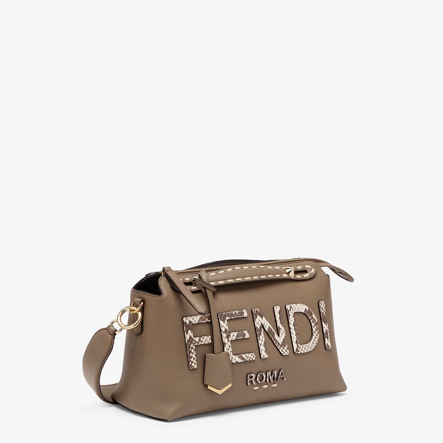 Fendi Leather and Elaphe Boston Bag