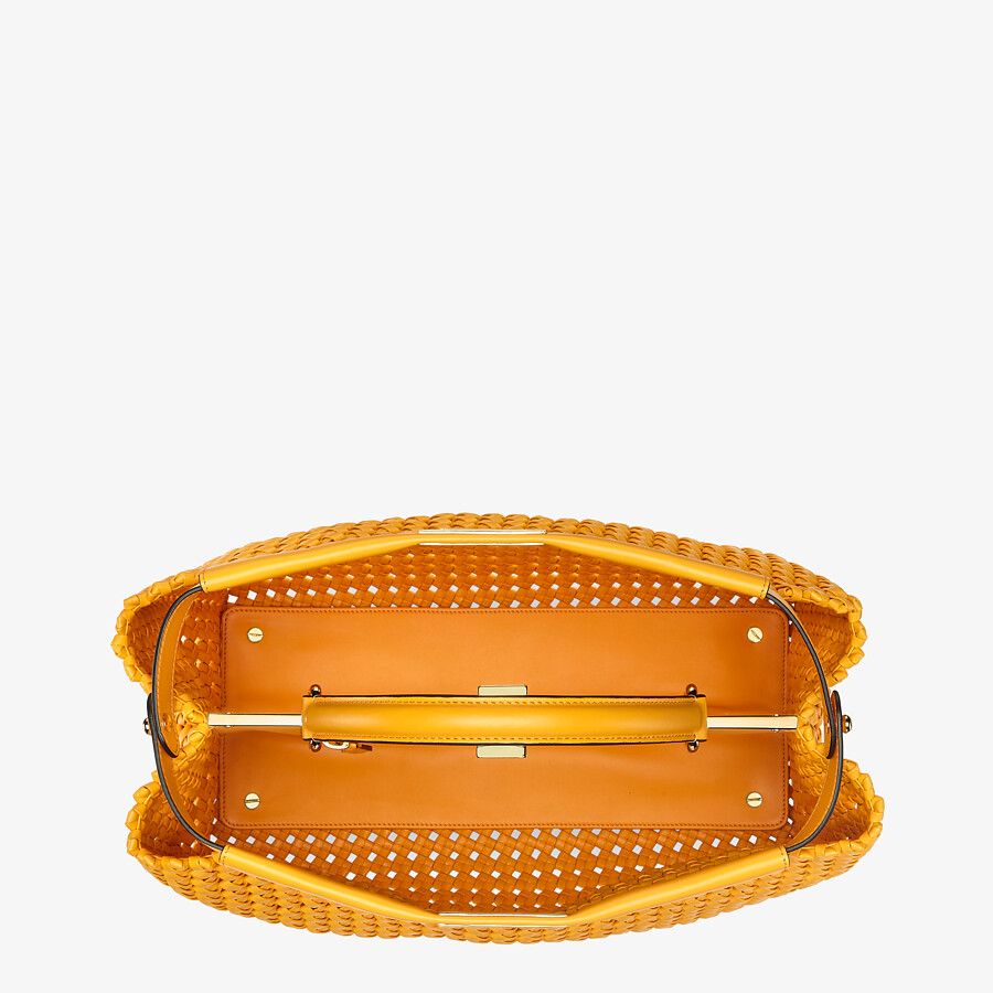 Fendi Orange Braided Leather Bag