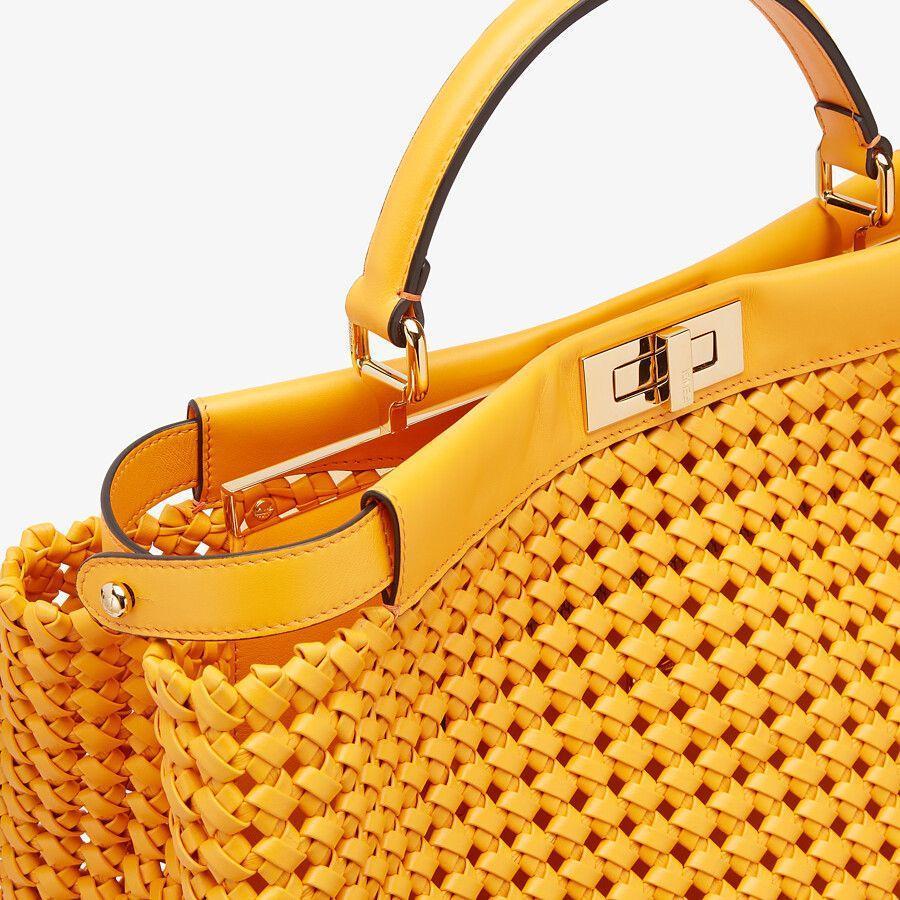 Fendi Orange Braided Leather Bag