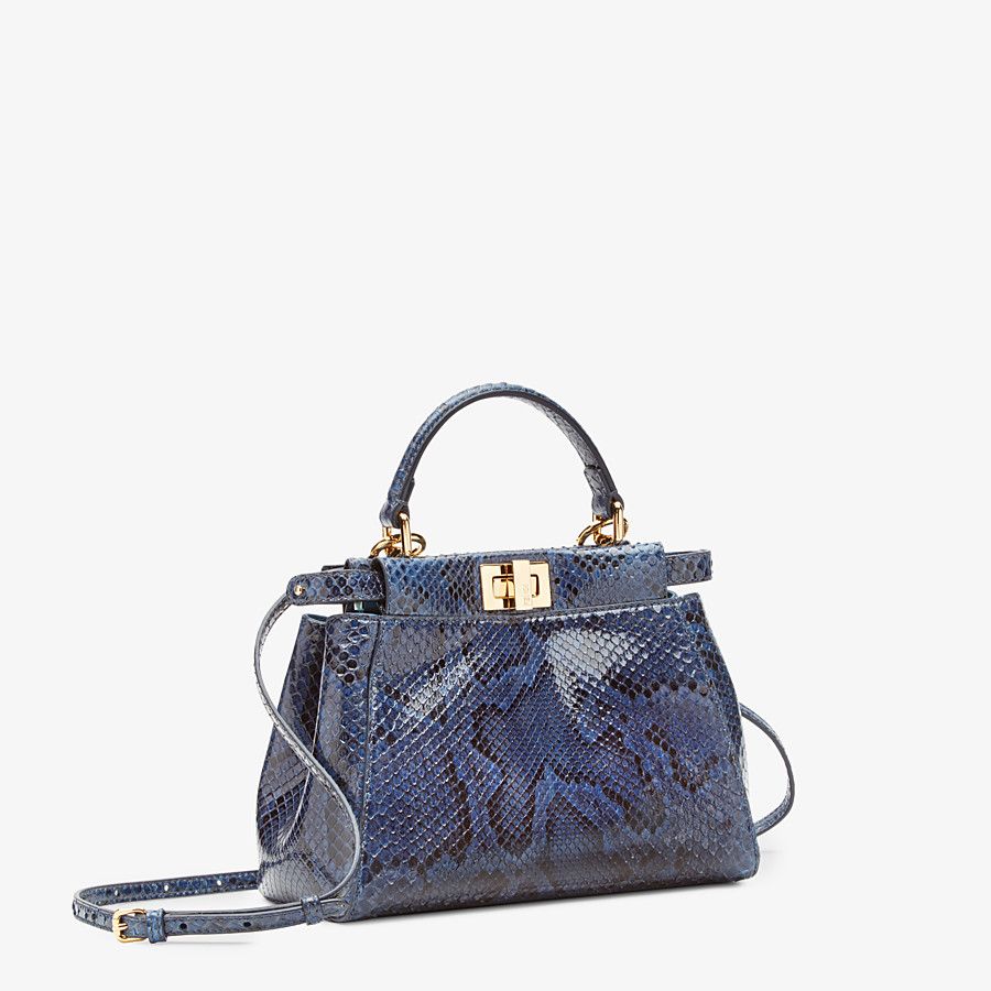 Fendi Mini Blue Python Bag