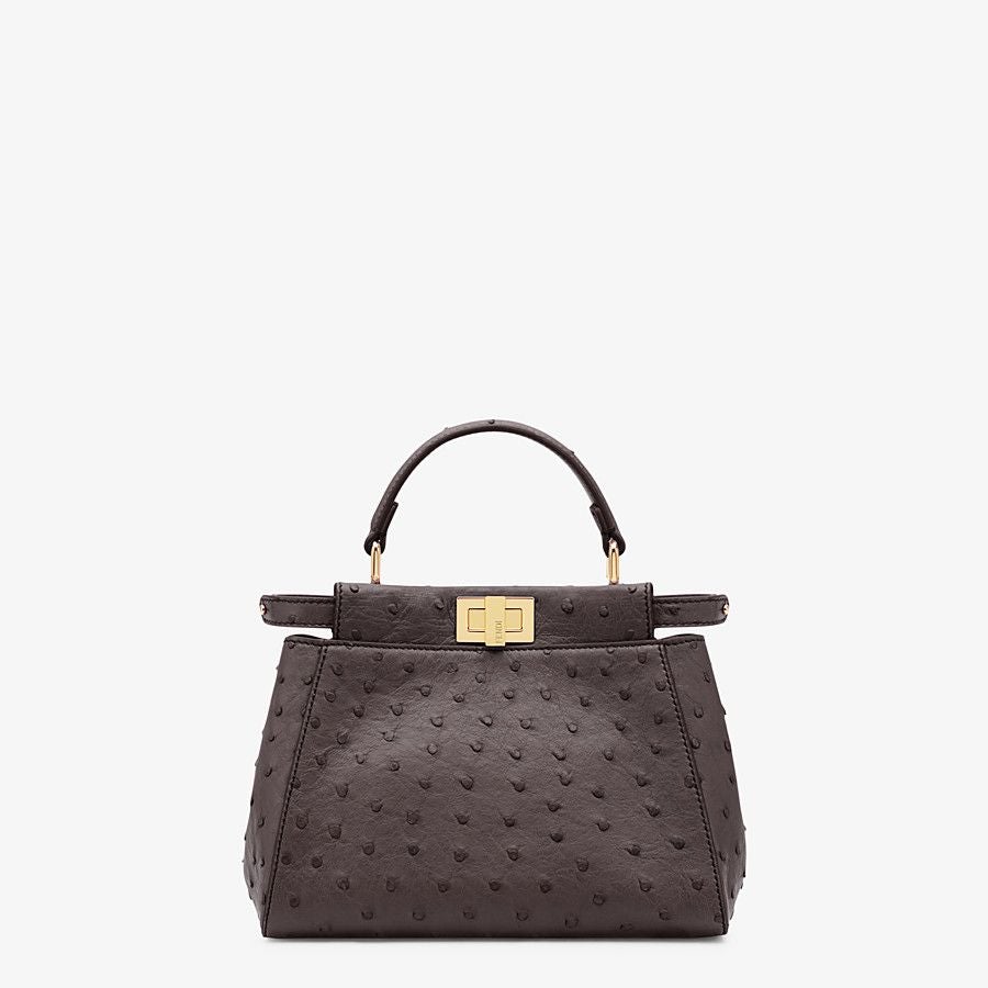 Fendi Mini Ostrich Leather Bag