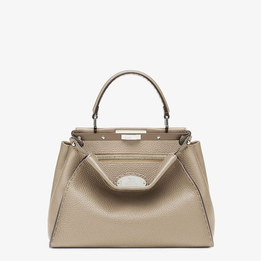 Fendi Beige Cuoio Romano Leather Bag