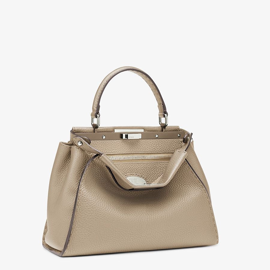 Fendi Beige Cuoio Romano Leather Bag