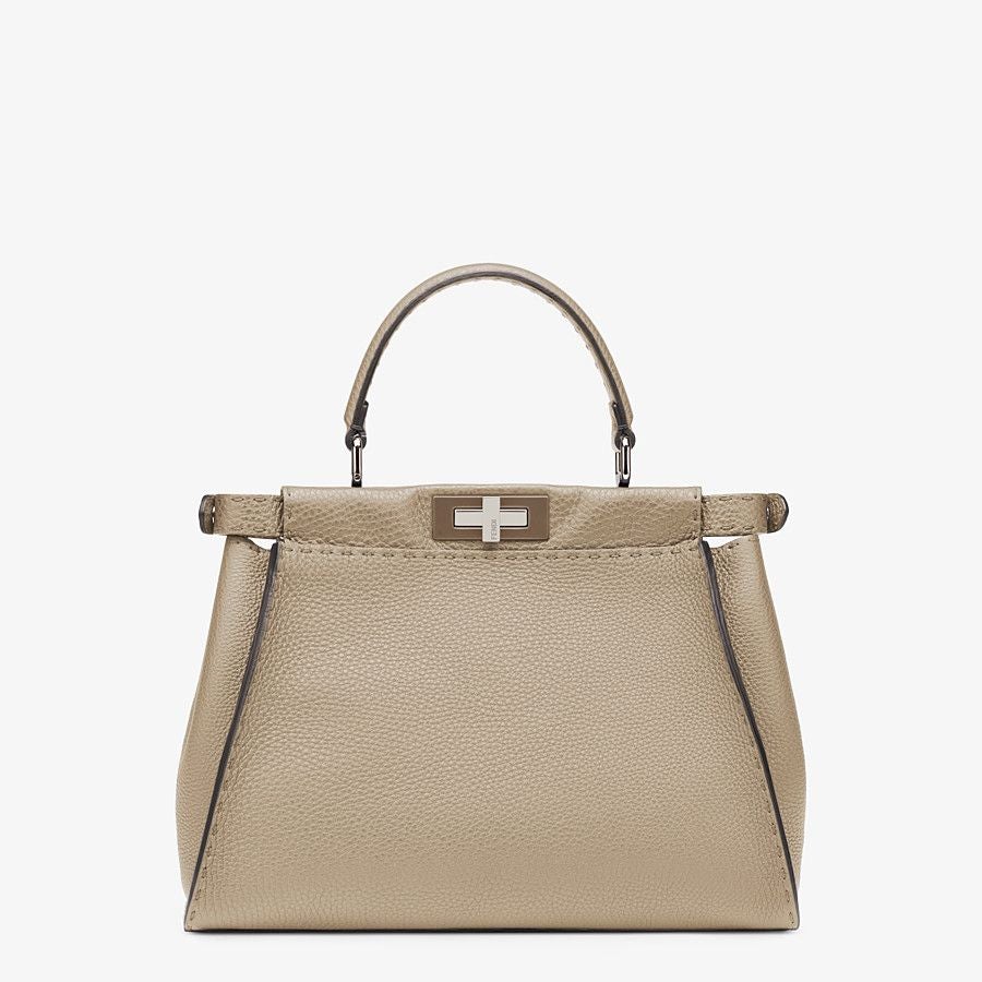 Fendi Beige Cuoio Romano Leather Bag