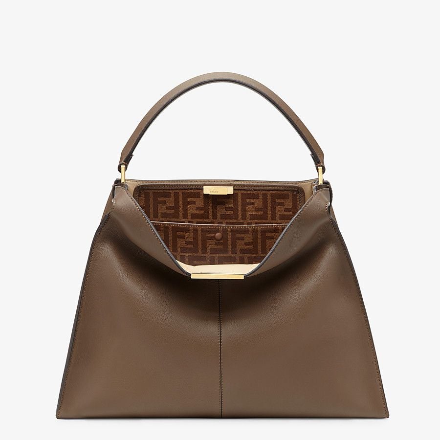 Fendi X-lite Large Brown Leather Bag