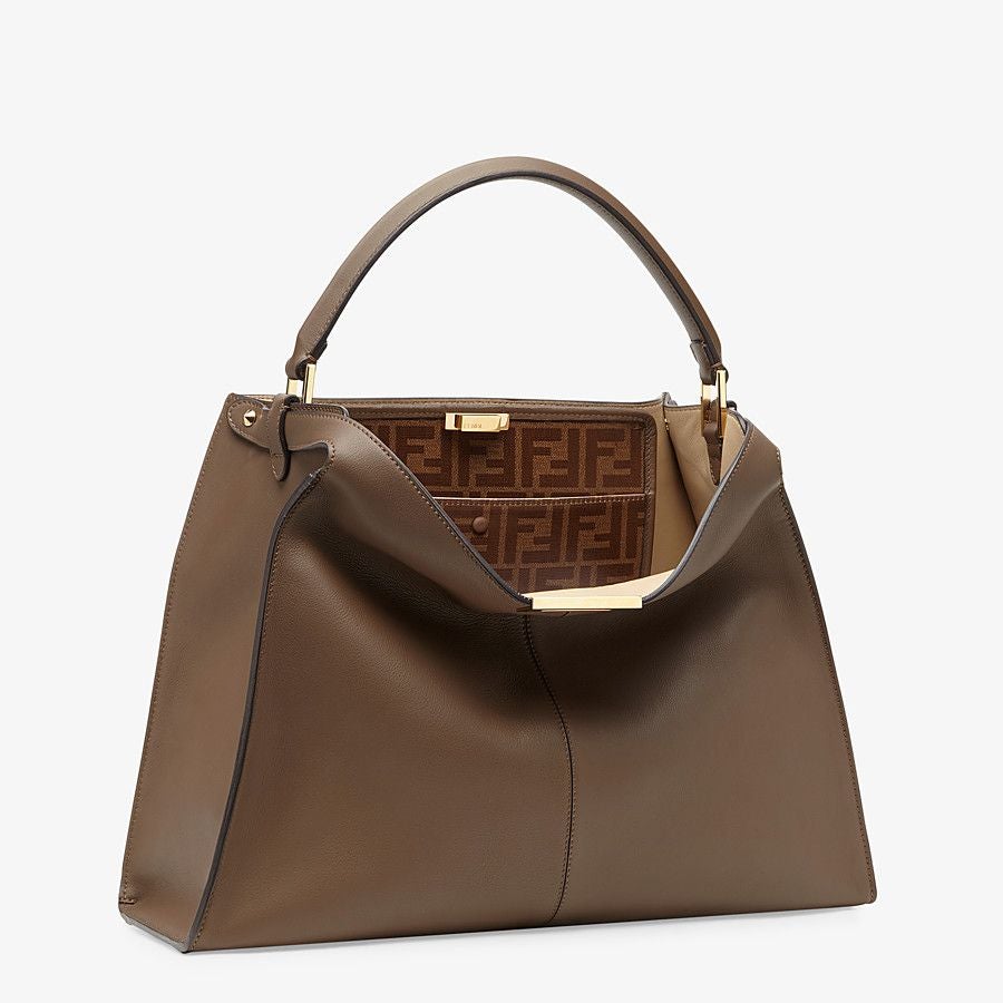 Fendi X-lite Large Brown Leather Bag