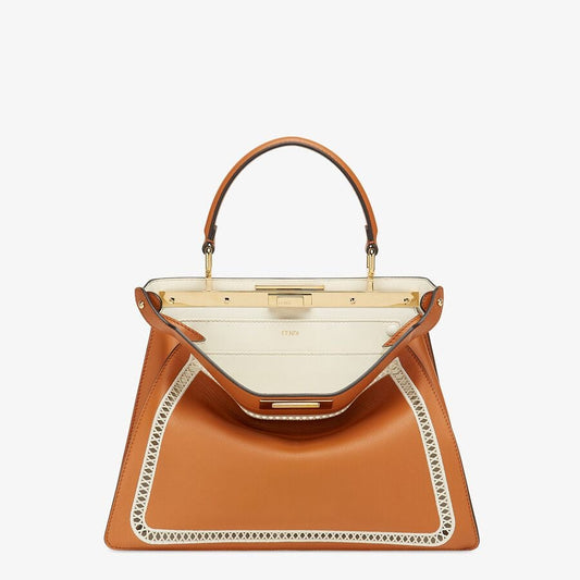 Fendi Medium Embroidered Leather Bag