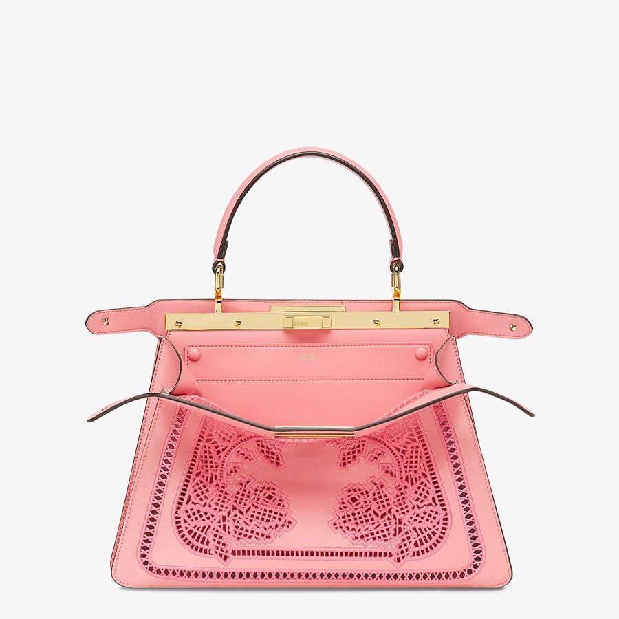 Fendi Medium Leather Bag With Embroidery