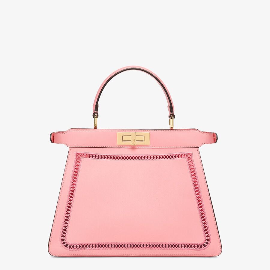 Fendi Medium Leather Bag With Embroidery