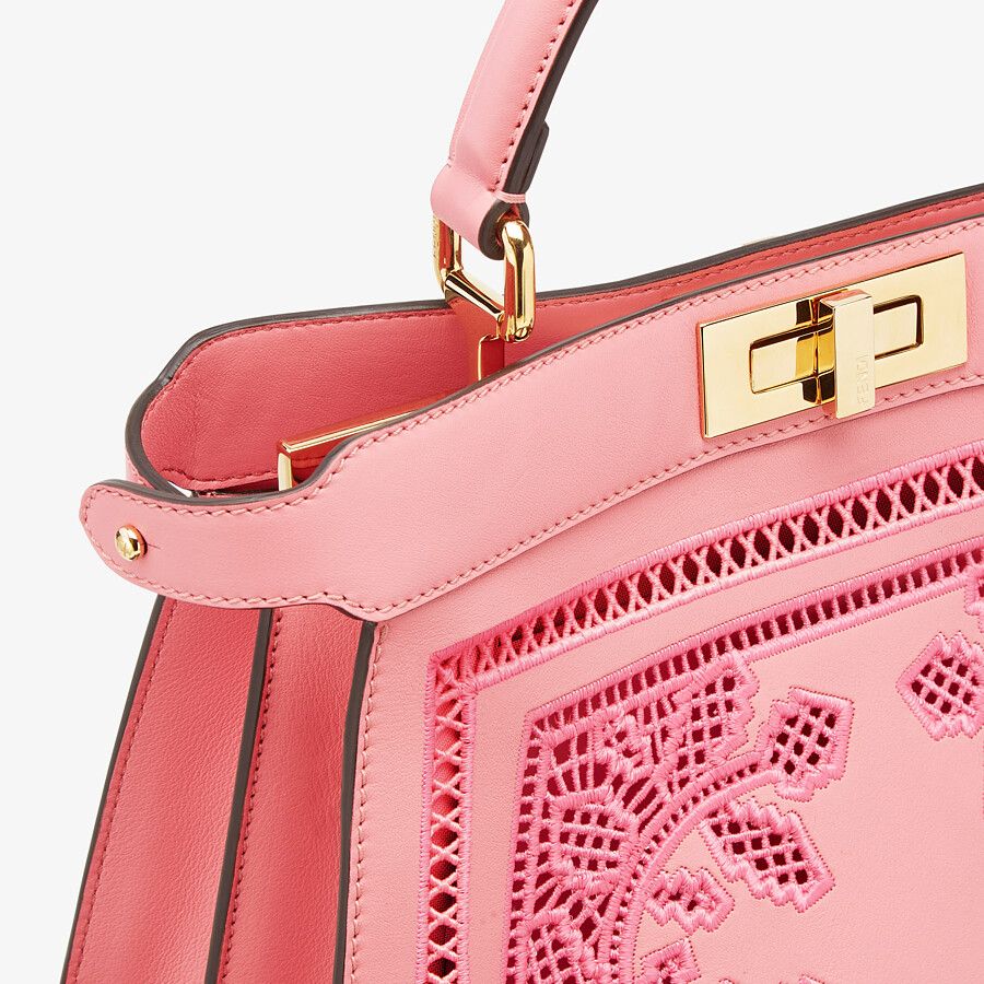 Fendi Medium Leather Bag With Embroidery