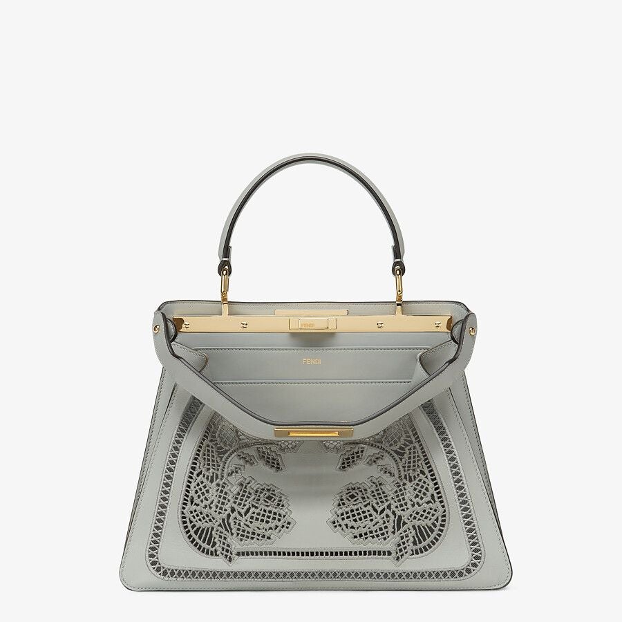 Fendi Medium Leather Bag With Embroidery