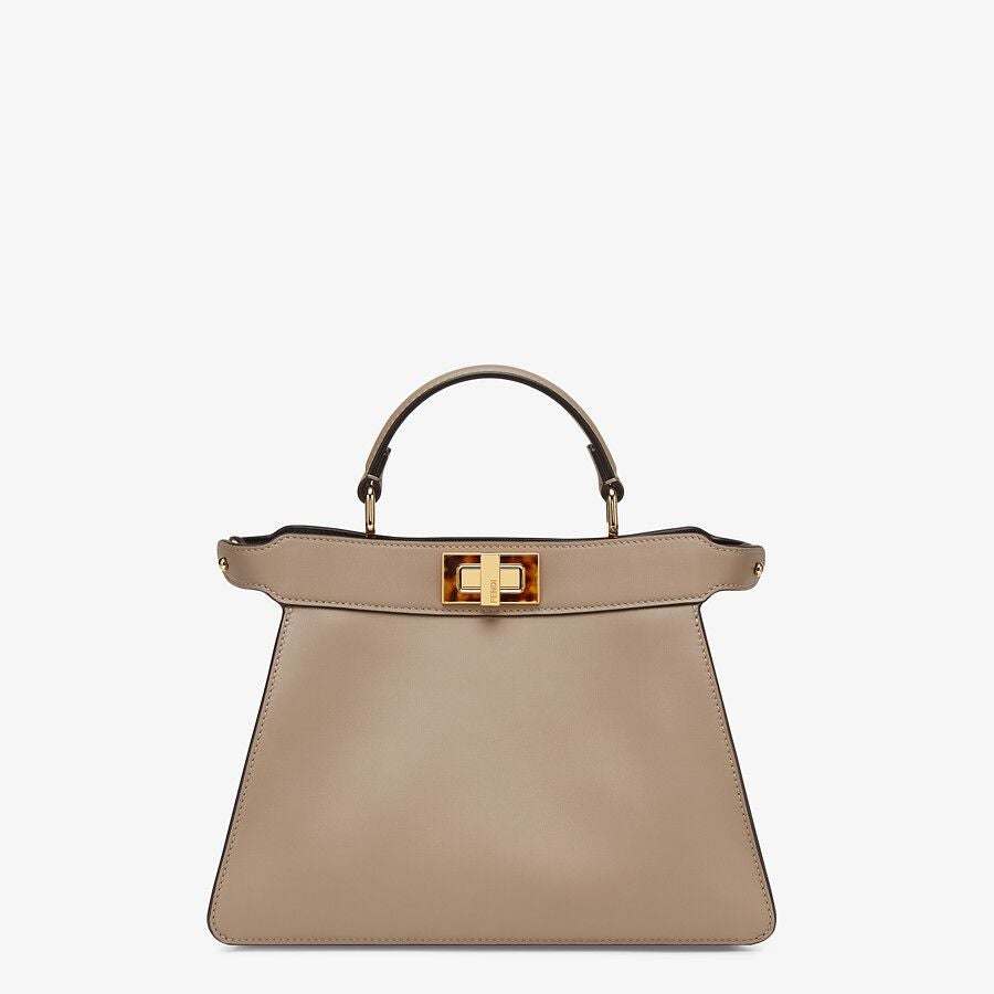 Fendi Small Dove Gray Leather Bag