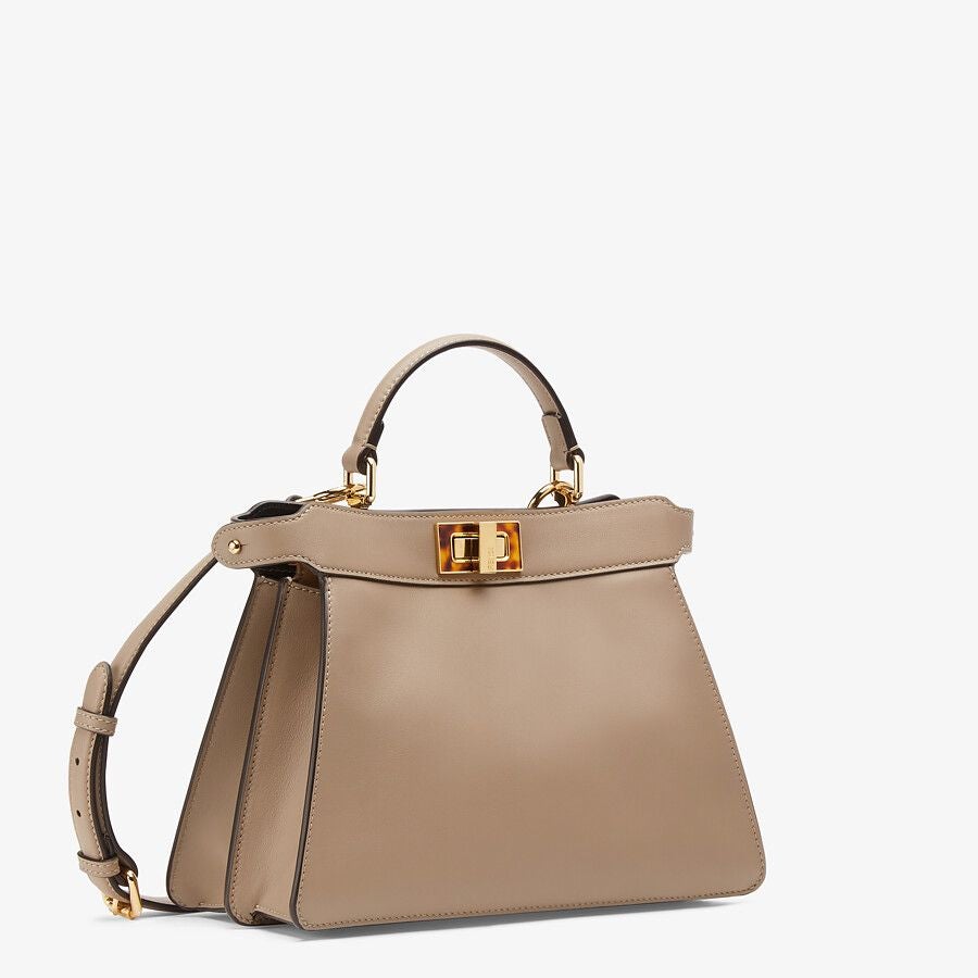 Fendi Small Dove Gray Leather Bag