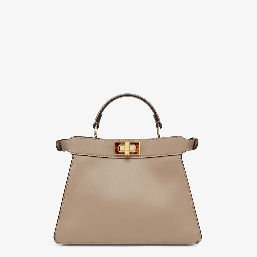 Fendi Small Dove Gray Leather Bag