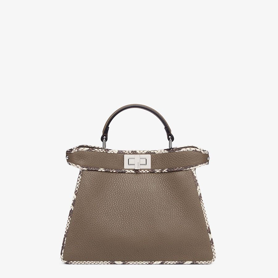 Fendi Full Grain Leather and Elaphe Bag