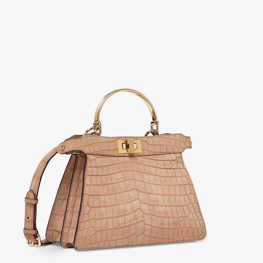 Fendi Small Beige Crocodile Bag