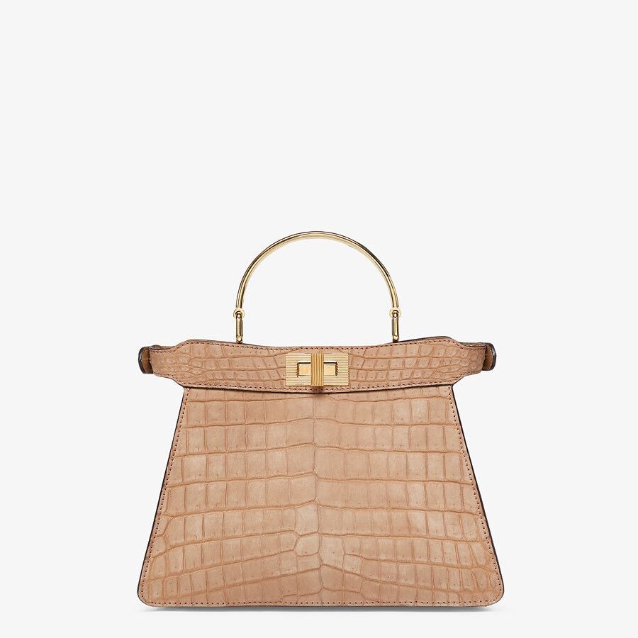 Fendi Small Beige Crocodile Bag