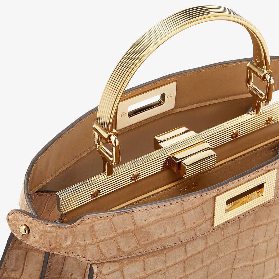 Fendi Small Beige Crocodile Bag