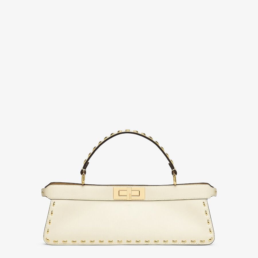 Fendi Stretch White Leather Bag