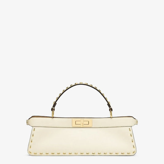 Fendi Stretch White Leather Bag