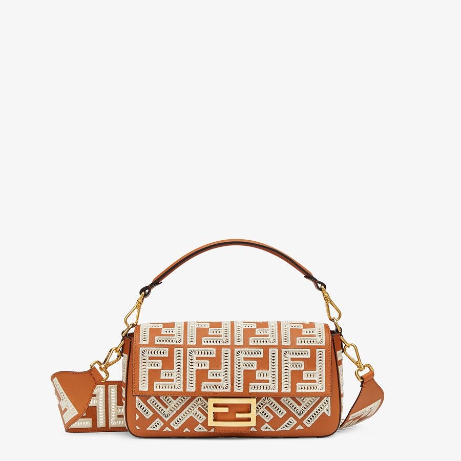 Fendi Leather Bag With Ff Embroidery