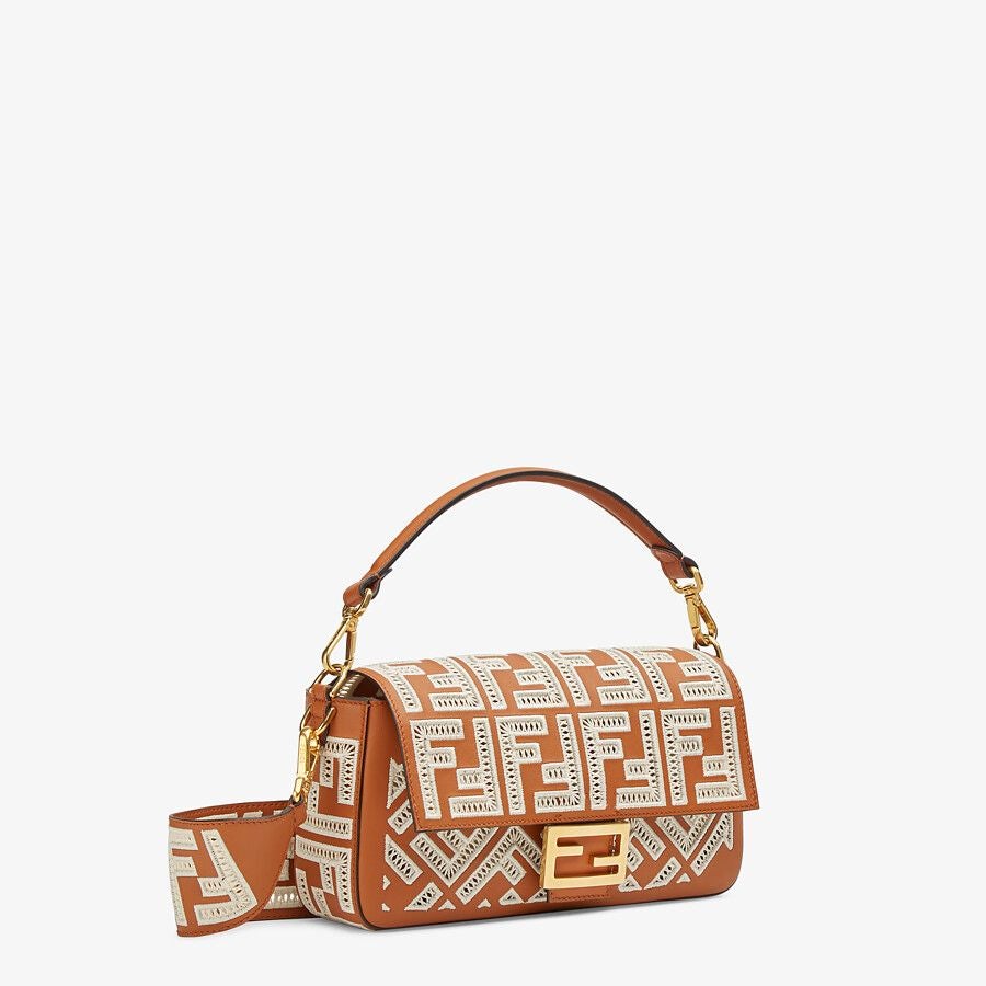 Fendi Leather Bag With Ff Embroidery