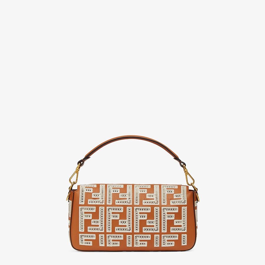 Fendi Leather Bag With Ff Embroidery