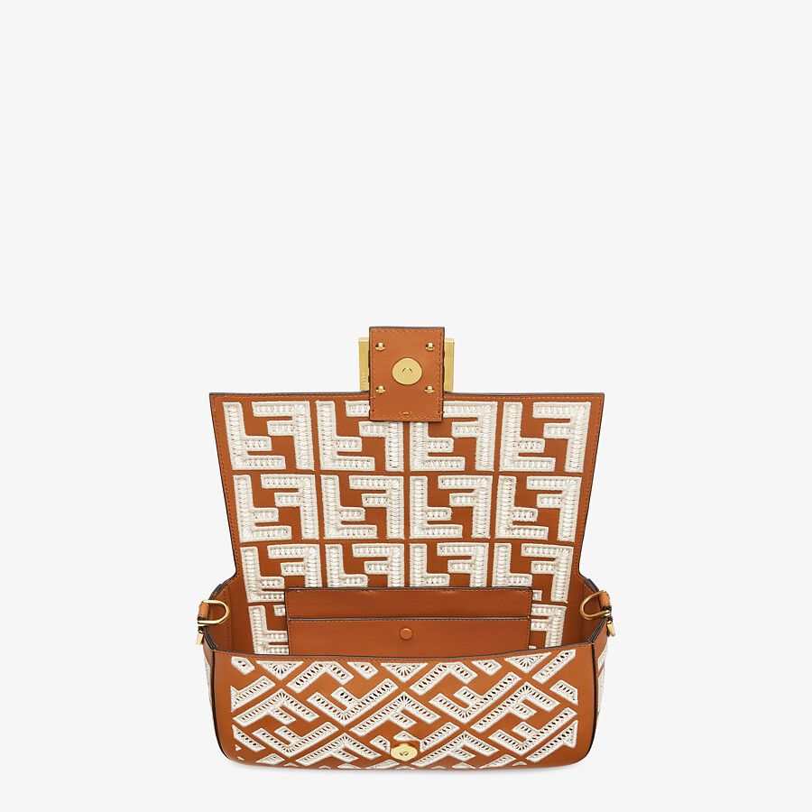 Fendi Leather Bag With Ff Embroidery