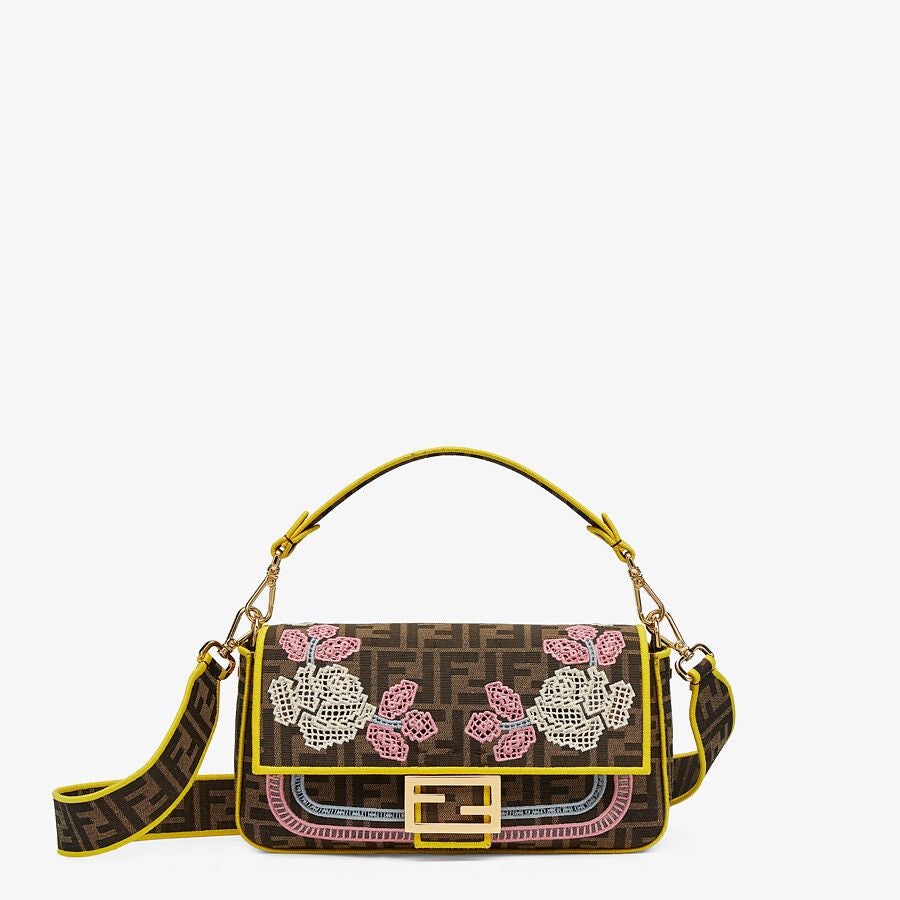 Fendi Embroidered Ff Fabric Bag