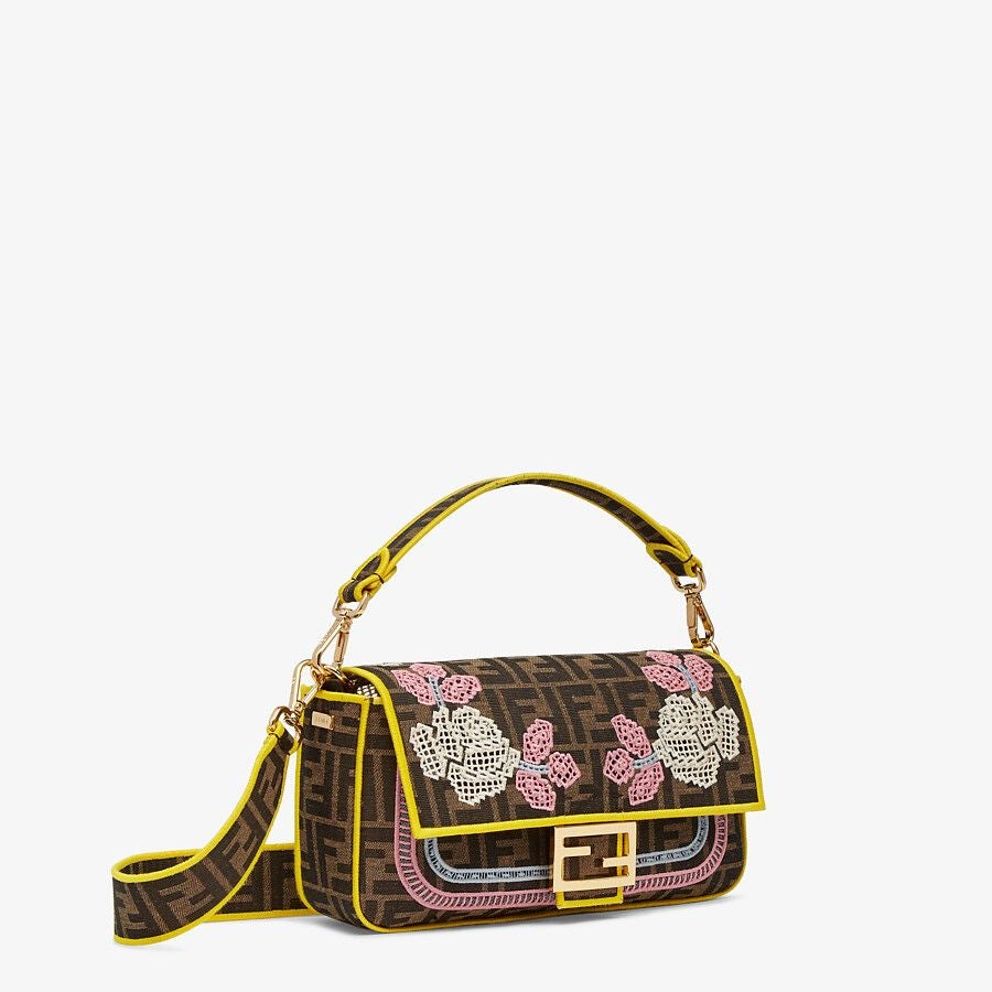 Fendi Embroidered Ff Fabric Bag