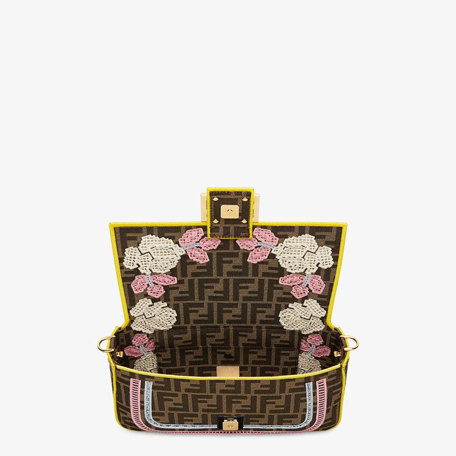 Fendi Embroidered Ff Fabric Bag