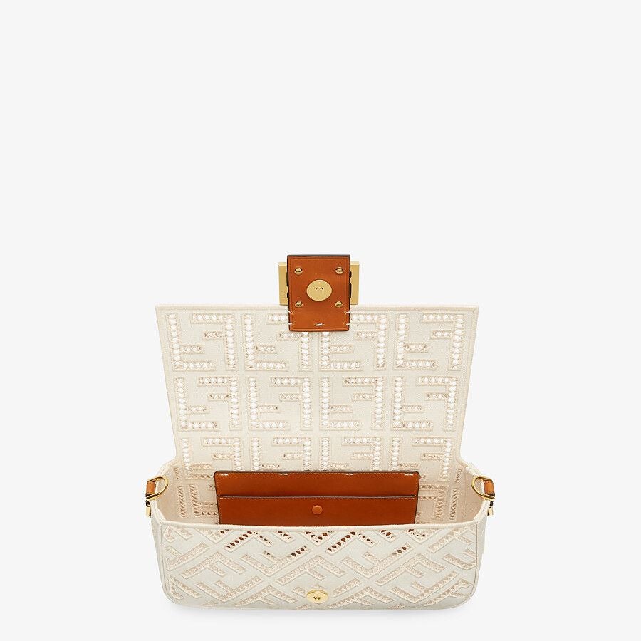 Fendi Canvas Bag With Embroidery