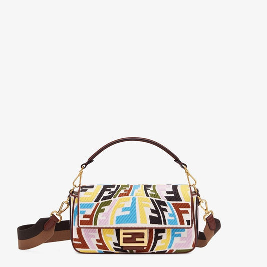 Fendi Multicolor Embroidered Canvas Bag