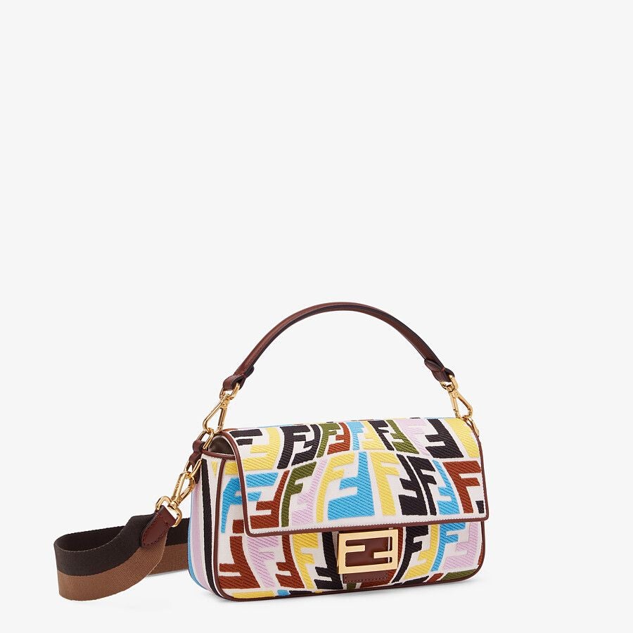 Fendi Multicolor Embroidered Canvas Bag