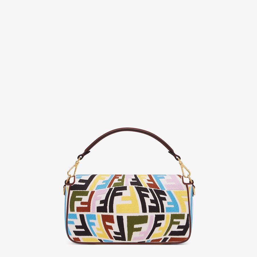 Fendi Multicolor Embroidered Canvas Bag