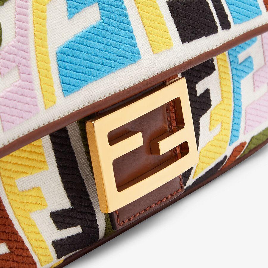 Fendi Multicolor Embroidered Canvas Bag